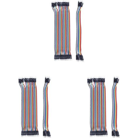 Lot de 120 câbles de connexion mâle-mâle de 20 cm et 2,54 mm² pour Arduinocompatibles avec les plaques d'essai. (1/5)