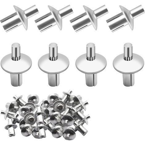 150 Rivets, Tête Ronde, Aluminium, Expansion, Marteau, Auto (1/5)