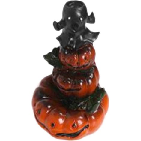Halloween-Kürbis-Dekorationsfigur aus Kunstharz (ohne Räucherstäbchen)