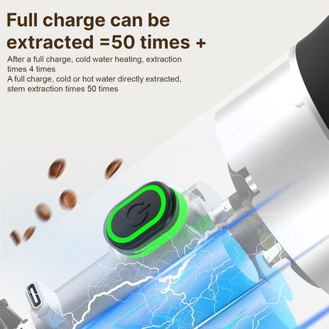 Tragbare, kabellose 3-in-1-Kaffeemaschine, kompatibel mit Kapseln und gemahlenem Kaffee, für Cold Brew und heißen Kaffee, mit einer 150-ml-Tasse. (1/5)