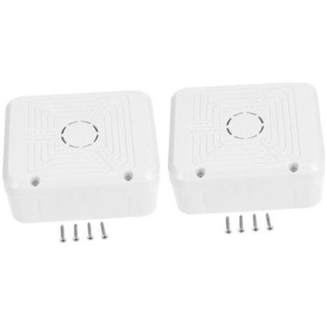 2 Pièces Boîte de Jonction Étanche pour Caméra de Vidéosurveillance Protection Extérieure Câbles Montage Sécurisé pour Caméras Boîtier Blanc Aux Intempéries (1/5)