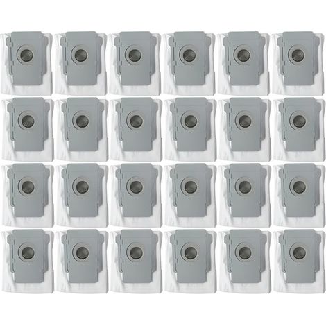 Lot de 24 sacs d'aspirateur jetables - Compatibles iRobot Roomba i3/i6/i7/S9/J9/J7 - Sacs à poussière pour aspirateur robot (1/3)
