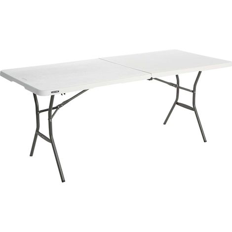 Lifetime Kunststoff Klapptisch Camping Weiß 183x76x74 cm