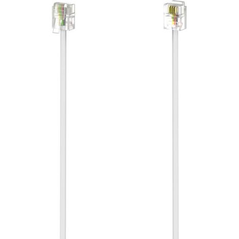 Hama 00201135 cable telefónico 10 m Blanco