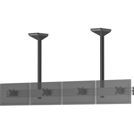 Support TV plafond menu board 4 écrans 32'' - Hauteur 100 cm (1/3)