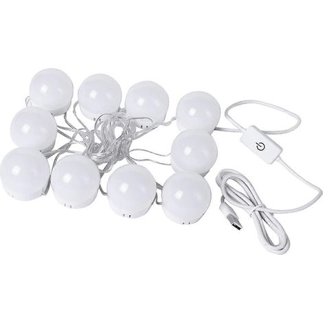 Ensemble d'ampoules LED pour miroir de maquillage à luminosité réglable, lumière douce et écoénergétique