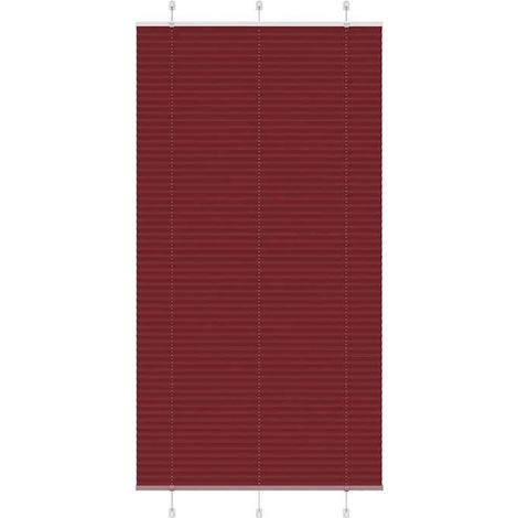 4015264 Store plissé rouge bordeaux 110x200 cm largeur du tissu 109,4cm (1/5)