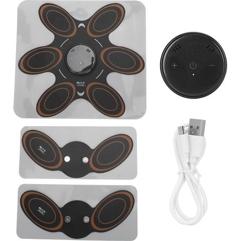 Mini Masseur de Cou Électrique à Impulsions, Soulagement de la Fatigue, Diffusion Vocale, Autocollant Cervical Noir (1/5)