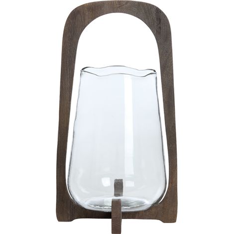 Candelabro Light & Living ANOSY con vetro trasparente e legno