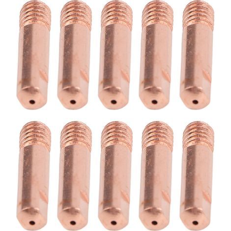 10Pcs 1x25mm 15AK MIG Torche de Contact, Buse de Contact Conseils Titulaire Soudure Torche Accessoires Consommables. (1/5)
