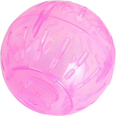 Balle d'exercice pour hamster 10 cm (4 pouces) transparente, roue d'exercice mignonne pour hamsters nains-Pink (1/5)