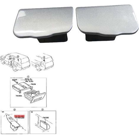 Die Teilenummer 74130-60090 ist für den rechten hinteren Türaschenbecher des Toyota Prado 2003-2009 geeignet. (1/4)