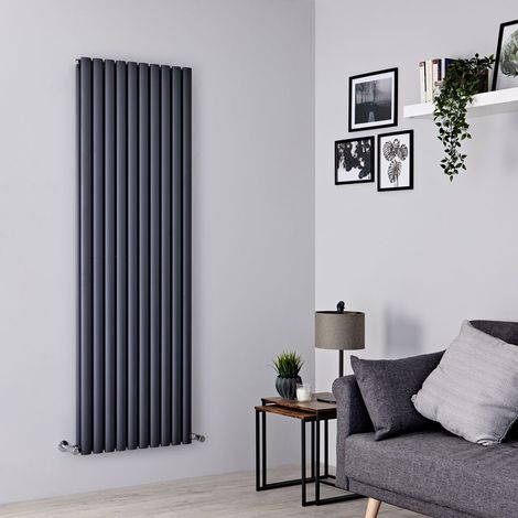 Hudson Reed – Radiateur vertical anthracite 178 x 59cm – Puissance 2335W – Chauffe rapide – Acier léger et durable – Pour chauffage central — vue 2
