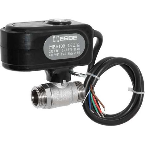 ESBE 2-Wege Motorkugelhahn DN20 2x1'' AG Kugelhahn Motorisch 230V Laufzeit 40 Sek. 43101200