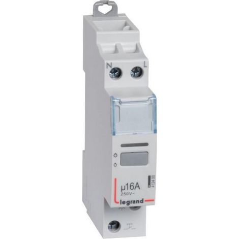 Télérupteur CX³ silencieux avec bornes à vis 1P 16A 250V contact 1F - tension commande 230V - 1 module - 412400 - LEGRAND