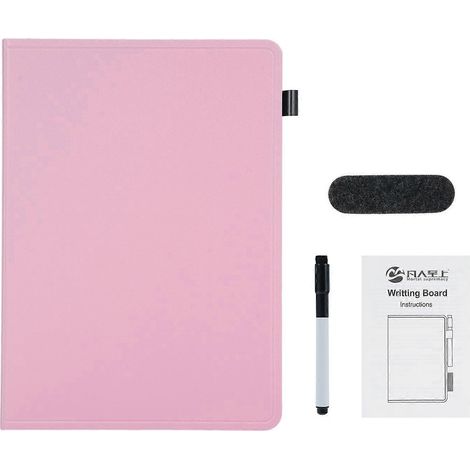 Doppelseitige, trocken abwischbare A5-Whiteboard-Schreibtafel mit Marker und Schaumstoffschwamm