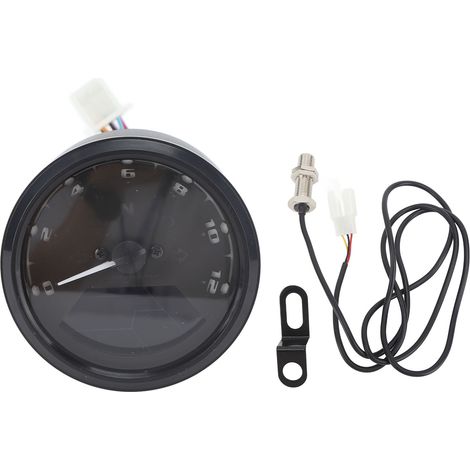 Compteur numérique de vitesse, tachymètre et odomètre étanche pour moto, jauge universelle avec voyant LED, accessoire de modification moto. (1/5)