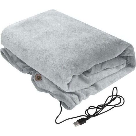 Couverture chauffante USB en flanelle douce – Lavable en machine – Tension de sécurité 5V/2A – Confort toute l'ann (1/4)