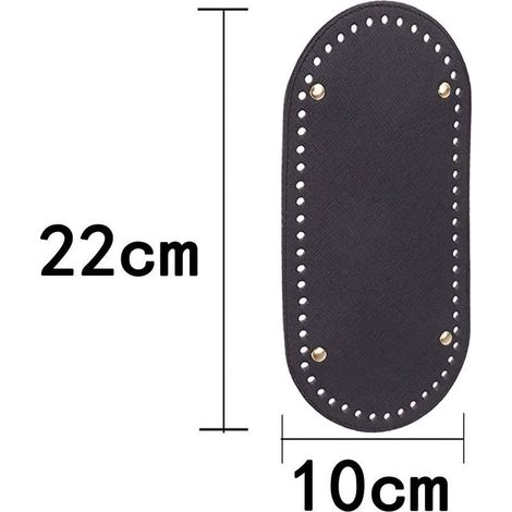 Taschenboden, 52 Taschenböden aus PU-Leder, Taschenmatte für Handtaschen, handgewebtes Kissen, flaches ovales Ticot-Taschenkissen – Schwarz, Beige (1/5)