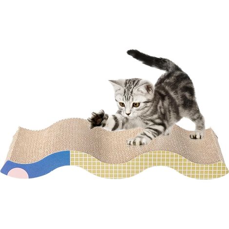 Grattoir Carton pour Chat,Planche à Gratter pour Chats,Panier Interactif (1/5)