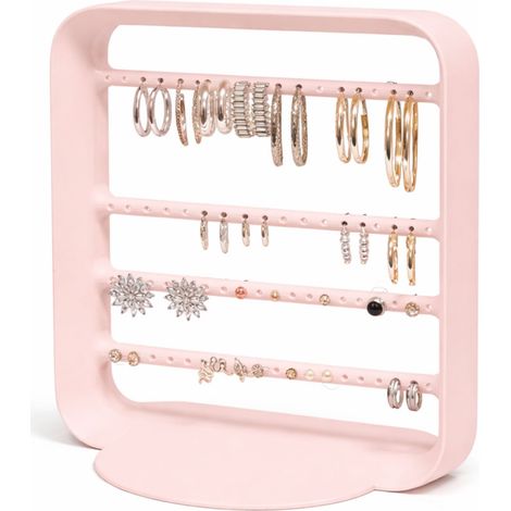 Espositore per orecchini rosa, organizer per gioielli (1/3)