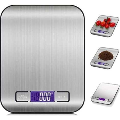 Balance de cuisine électronique de précision avec fonction tare, capacité 5 kg/11 L. AQUAFORGE (1/5)
