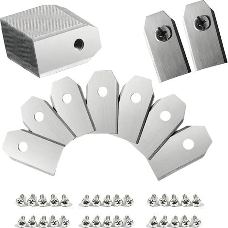 Lot de 30 lames de rechange avec 30 vis compatibles avec i105e i108e série H, lames en acier inoxydable, 35 x 18 x 0,75 mm (argent), accessoires pour robots tondeuses, accessoires et (1/5)