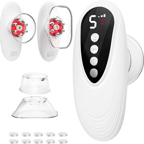 3in1 Masseur Anti Cellulite Électrique,5 Niveaux d’Intensité Comprend une Lumière Rouge EMS et une Pression Négative,Masseur Anti Cellulite à Ventouse pour Visage,Ventre,Cuisse,Jambes (1/5)