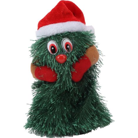 Sapin de Noël musical de table rotatif en forme de jolie plante, figurine décorative (1/5)