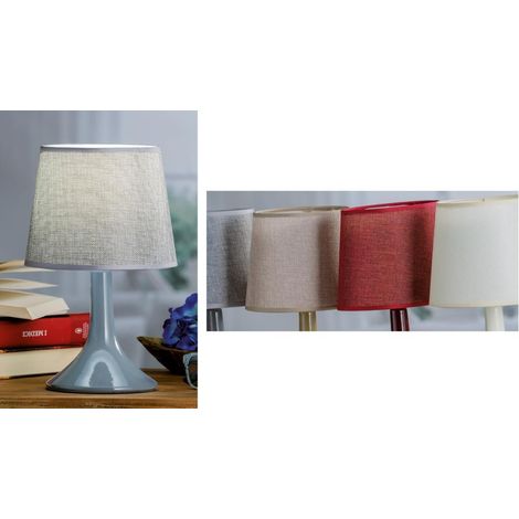 Lampada da tavolo base in ceramica ollie 28 cm 4 Colori (1/2)