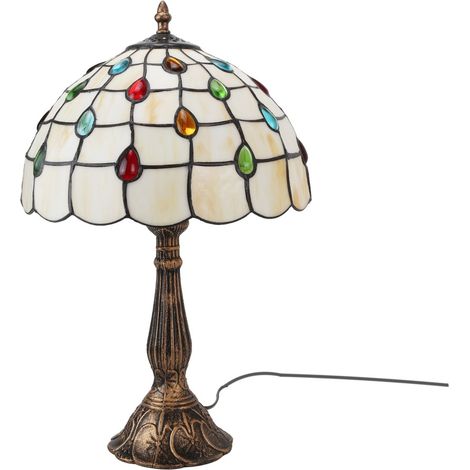Lampe de table VALENTINA style Tiffany Ø 30 cm – Design décoratif élégant