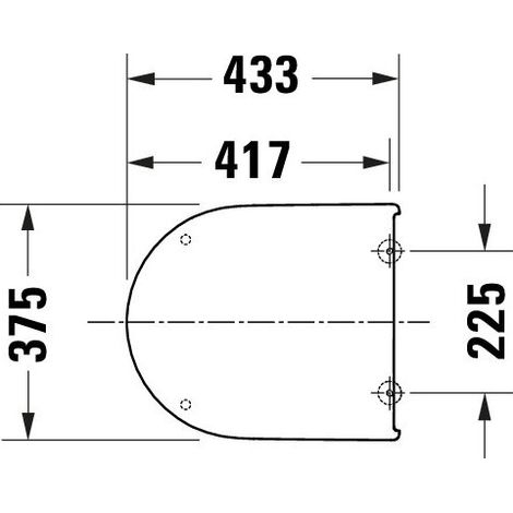 DURAVIT 0024190000 Abattant universel pour WC forme en D comp. 432 mm Ülap (1/4)