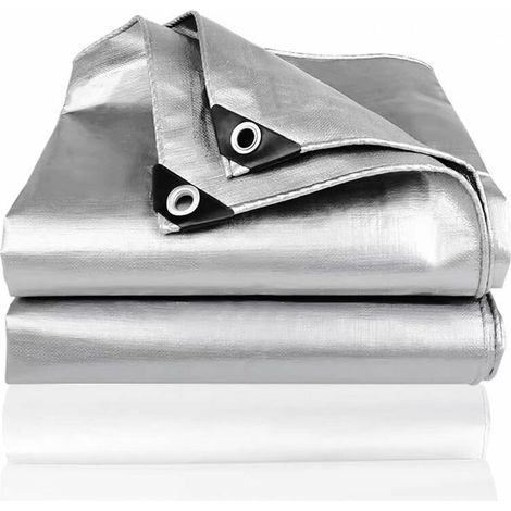 Telo protettivo 3x4 m – Resistente agli strappi e impermeabile – Occhielli in alluminio ogni 100 cm – Protezione per legno, rimorchi e auto (1/5)