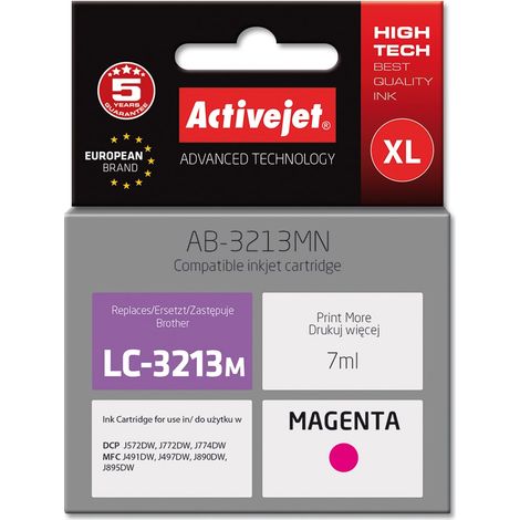 Cartouche d'encre Activejet AB-3213MN (remplace Brother LC3213M Supreme 7 ml magenta)
