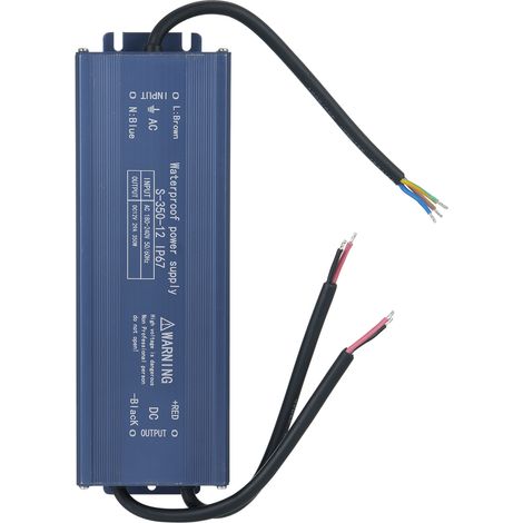 Alimentation LED Étanche IP67 350W 12V Transformateur Constante Aluminium Protection Court-circuit pour Extérieur Bandeau (1/4)