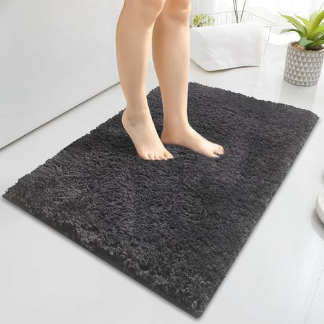 1 Tapis de bain, Microfibre, Antidérapant, Absorbant, Doux, Lavable en machine, Pour douche, Séjour, Entrée (1/5)