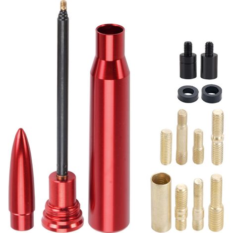 Car customization roof antenna, telescopic bullet antenna, 5.5-inch, eight screws - Red (1/4)