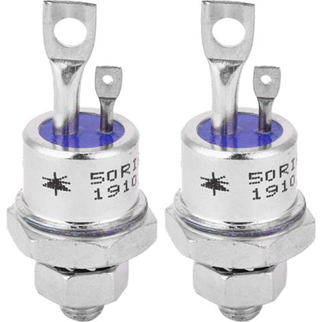 2Pcs Thyristor Rectifier à Redresseur Contrôlé Silicium Type Vis 50RIA120 SCR pour Commande Moteur (1/5)