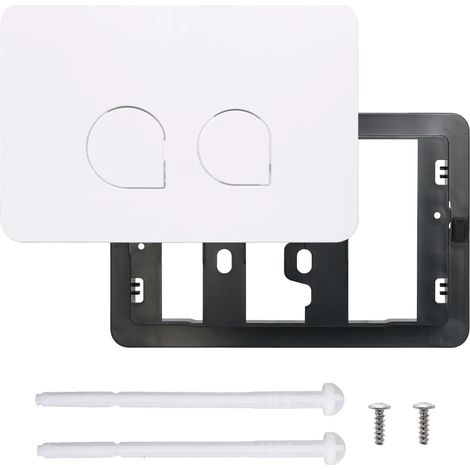 Plaque de commande à double actionneur (GS-Delta-5Blanc-Autre) compatible avec réservoir encastré Geberi-t Up182 100 et panneau Delta 21 50 compatible avec bouton de commande de réservoir de WC suspen (1/5)