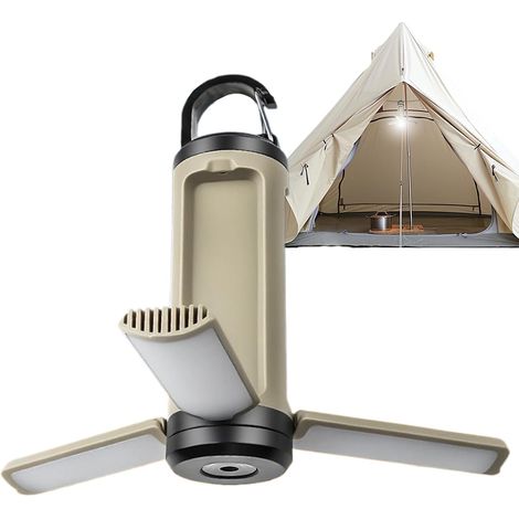 Lampe torche - Lumières de camping - Lanterne de randonnée rechargeable USB, portable pliable, 6 modes réglables, pour outdoor, randonnée, camping, pêche, chasse et patio (1/5)