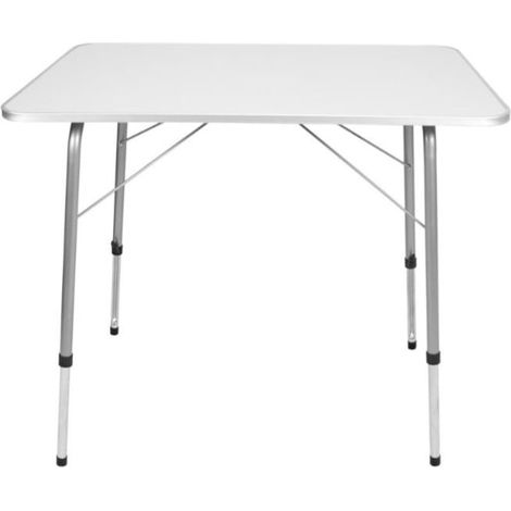 Westerhold Garten Campingtisch - verstellbar - klappbar - 80x60x69cm - Weiß