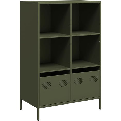 Maison Exclusive - Credenza Verde Oliva 68x39x103,5 cm in Acciaio