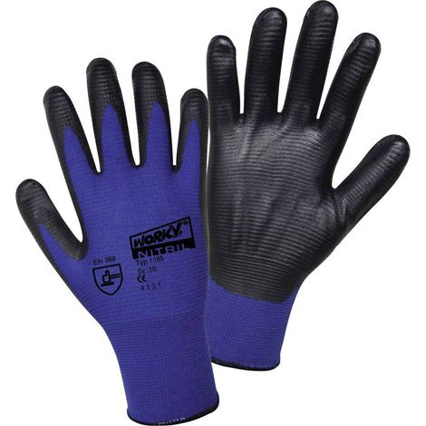 Leipold Doehle 1165-8 Nylon Super Grip Nitrile Nylon Guanto da lavoro Taglia (Guanti): 8, M EN 388 CAT II 1 Paio/a