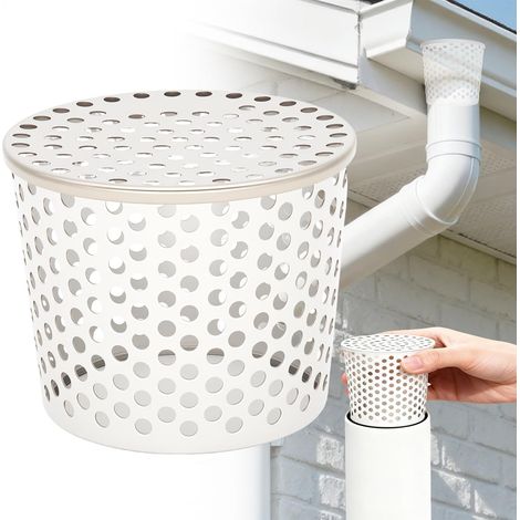 Crapaudine de Gouttière, Filtre Eau de Pluie, Gouttières Acier (85-100mm)  Grille Gouttière Anti Feuilles, Filtre Gouttiere, Filtre à Feuilles et Branches en Acier Inoxydable (1/5)