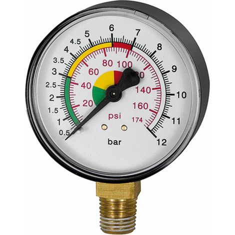 Riegler Manometer ø 63 mm, ungeeicht, Anschluss unten (1/2)