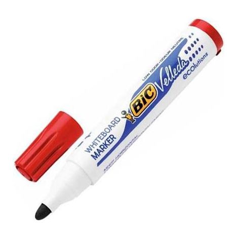 Velleda marcador pizarra blanca ecolutions 1701 punta redonda rojo caja -12u-