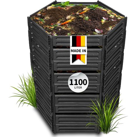 GARANTIA AIR-KING Steckkomposter 1100 Liter schwarz