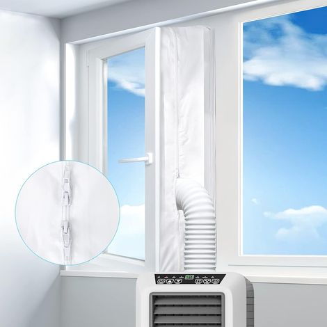 400 cm Fensterdichtung für mobile Klimaanlage, universeller Wäschetrockner, Türdichtung für tragbare Klimaanlage, keine heiße Luft – einfache Montage – kein Bohren von Löchern erforderlich