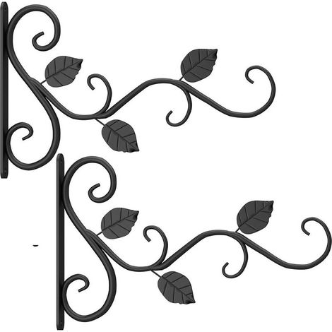 Set mit 2 x 25 cm Wandhaken zum Aufhängen von Blumen und Hängekörben für den Innen- und Außenbereich (1/4)