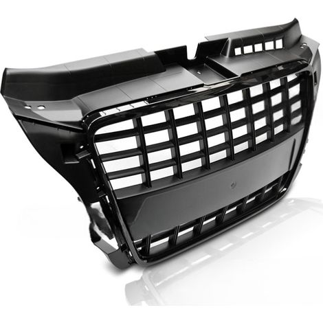 Calandre avant pour Audi A3/S3 de 2008 a 2012 Look Sport Noir Brillant-28648356